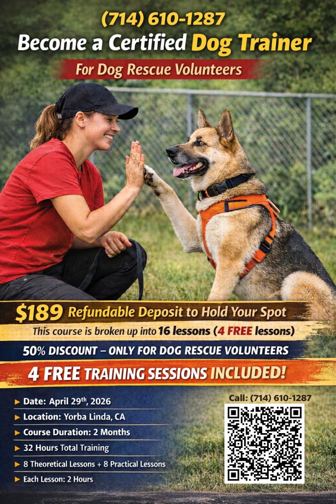 dog rescue volunteer trainer certification